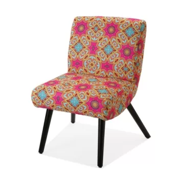 Scaun, Versa, Aubrey, 76.5 x 50.5 x 61 cm, lemn/poliester, multicolor imagine