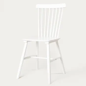 Scaun Vici, Homla, 52x46x92 cm, lemn, alb imagine