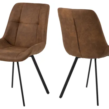 Scaun Waylor, Actona, 54x58.5x88 cm, poliester/otel, camel imagine