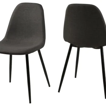 Scaun Wilma, Actona, 44.5x56x84 cm, poliester/otel, gri imagine