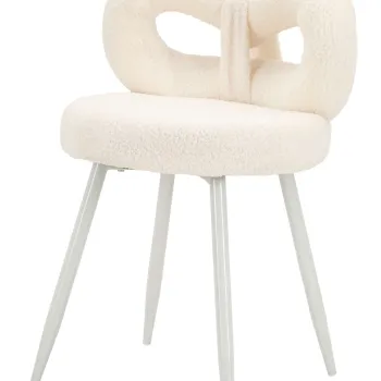 Scaunel Ilary Mini, Mauro Ferretti, 40x40x67 cm, MDF/fier/poliester, alb imagine