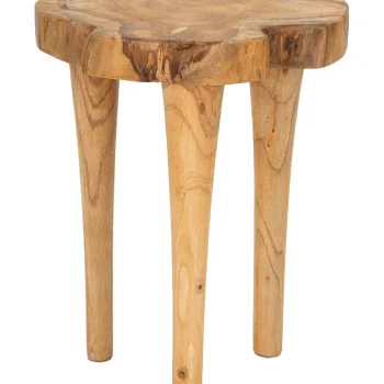 Scaunel Kursi, Mauro Ferretti, 35x35x45 cm, tec reciclat, lucrat manual, model unicat, maro imagine