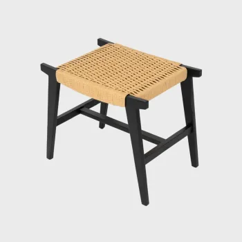 Scaunel Novum, Homla, 52x34x42 cm, lemn, negru/natur imagine