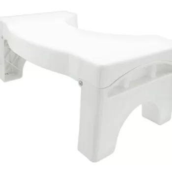 Scaunel pliabil pentru baie Maximex, Foldable, 41x22x17 cm, polipropilena, alb imagine