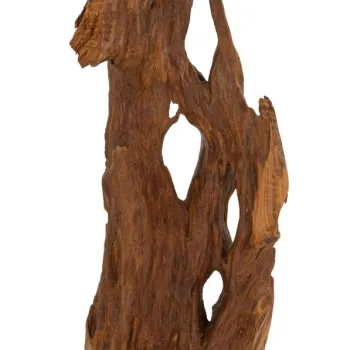 Sculptura decorativa Akar, Mauro Ferretti, 18x13x55 cm, tec reciclat, lucrat manual, model unicat, maro imagine