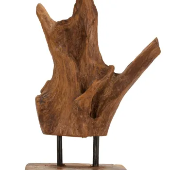 Sculptura decorativa Akar, Mauro Ferretti, 20x11x34 cm, tec reciclat, lucrat manual, model unicat, maro imagine