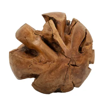 Sculptura decorativa Ball, Mauro Ferretti, 50x50x50 cm, tec reciclat, lucrat manual, model unicat, maro imagine