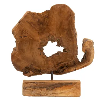 Sculptura decorativa Bintang, Mauro Ferretti, 31x13x35 cm, tec reciclat, lucrat manual, model unicat, maro imagine