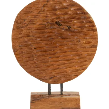 Sculptura decorativa Coin, Mauro Ferretti, 30x15.5x40 cm, tec reciclat, lucrat manual, model unicat, maro imagine