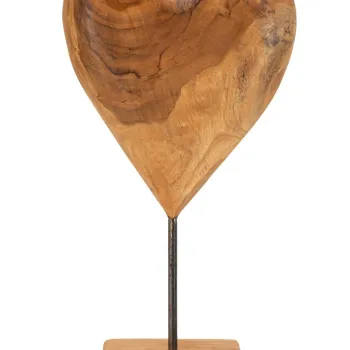 Sculptura decorativa Dobu, Mauro Ferretti, 20x12x37 cm, tec reciclat, lucrat manual, model unicat, maro imagine