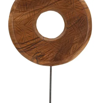 Sculptura decorativa Dorat, Mauro Ferretti, 35x10x58 cm, tec reciclat, lucrat manual, model unicat, maro imagine