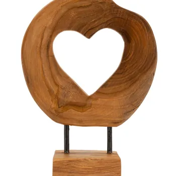 Sculptura decorativa Hasi, Mauro Ferretti, 20x10x28 cm, tec reciclat, lucrat manual, model unicat, maro imagine