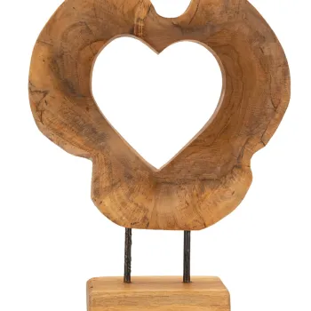 Sculptura decorativa Hasi, Mauro Ferretti, 28x10x38 cm, tec reciclat, lucrat manual, model unicat, maro imagine