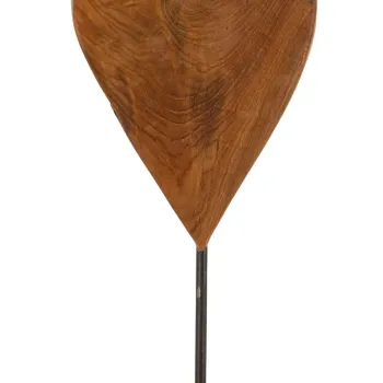 Sculptura decorativa Heart, Mauro Ferretti, 15x10x35 cm, tec reciclat, lucrat manual, model unicat, maro imagine