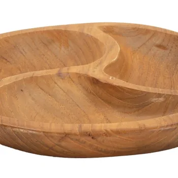 Sculptura decorativa / vas decorativ Tray, Mauro Ferretti, 25.5x25.5x3 cm, tec reciclat, lucrat manual, model unicat, maro imagine