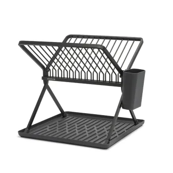 Scurgator de vase cu suport tacamuri, pliabil, Brabantia, SinkSide, 33x37x31.5 cm, aluminiu, gri inchis imagine