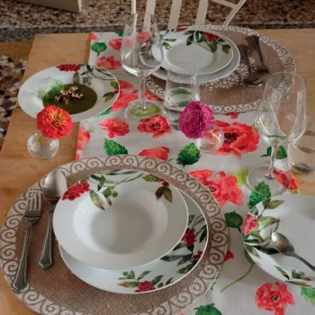 Serviciu de masa 12 piese, Tognana, Olimpia Daphne, portelan, multicolor imagine