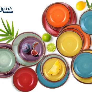 Serviciu de masa, 18 piese, Art of Dining, ceramica, multicolor imagine