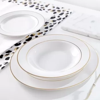 Serviciu de masa 18 piese Aura Gold, Ambition, portelan imagine