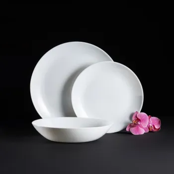 Serviciu de masa 18 piese Basic, Ambition, opal, alb imagine