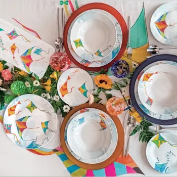 Serviciu de masa 18 piese, Brandani, Aria, portelan imagine