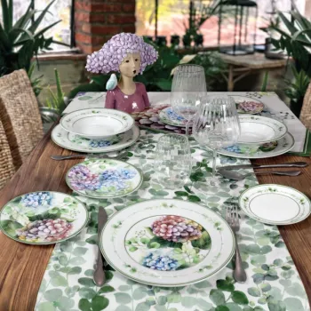 Serviciu de masa 18 piese, Brandani, Flora, portelan imagine