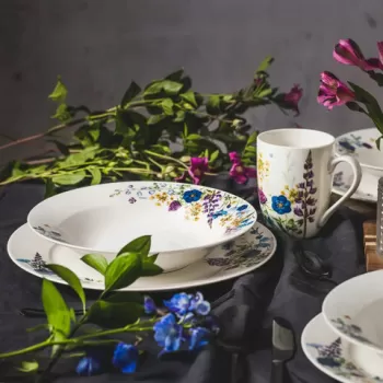 Serviciu de masa 18 piese Fiori, Ambition, portelan, multicolor imagine