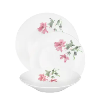 Serviciu de masa 18 piese Fresa, Domotti, 6 persoane, portelan, multicolor imagine