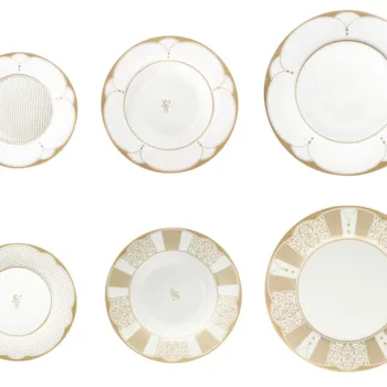 Serviciu de masa 18 piese, Golden Eye, Brandani, portelan imagine