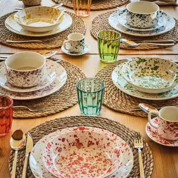 Serviciu de masa 18 piese Madison Apulia, Tognana, portelan, multicolor imagine