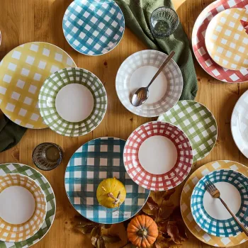 Serviciu de masa 18 piese Madison Caledonia, Tognana, portelan, multicolor imagine