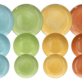 Serviciu de masa 18 piese Madison Kaleido, Tognana Porcellane, portelan, multicolor imagine