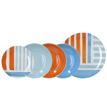 Serviciu de masa 18 piese Madison Portofino, Tognana Porcellane, portelan, multicolor imagine