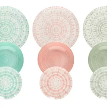 Serviciu de masa 18 piese Metropolis Gipsy Soft, Tognana, portelan, multicolor imagine