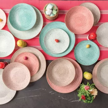 Serviciu de masa 18 piese, Metropolis Pepper, Tognana, portelan, multicolor imagine