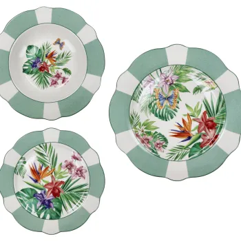 Serviciu de masa 18 piese, Oasi, Brandani, portelan New Bone China imagine