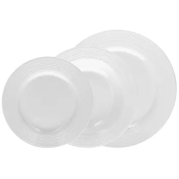 Serviciu de masa 18 piese Polis Circles, Tognana Porcellane, portelan, alb imagine