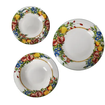 Serviciu de masa 18 piese, Prospero, Brandani, portelan New Bone China imagine