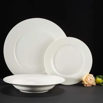 Serviciu de masa 18 piese Sonia, Ambition, 6 persoane, portelan, alb imagine