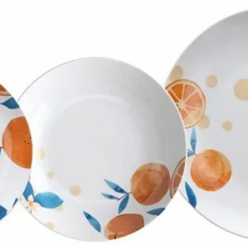 Serviciu de masa 18 piese, Tognana, Madison Arance, portelan, multicolor imagine