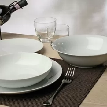 Serviciu de masa, 18 piese, Tognana, Metropolis Bianco, portelan, alb imagine