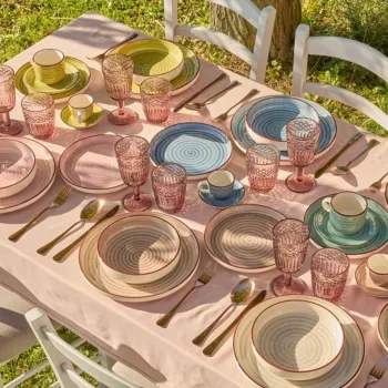 Serviciu de masa 18 piese Urban Pastel, Tognana Porcellane, ceramica, multicolor imagine