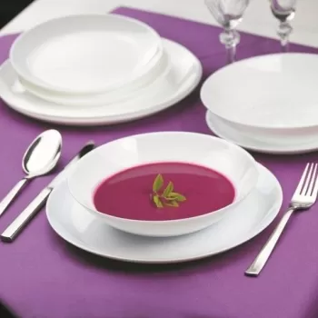 Serviciu de masa 18 piese Valencia, Ambition, opal, alb imagine