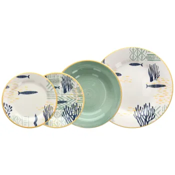 Serviciu de masa 18 piese Vela Antigua, Tognana Porcellane, ceramica, multicolor imagine