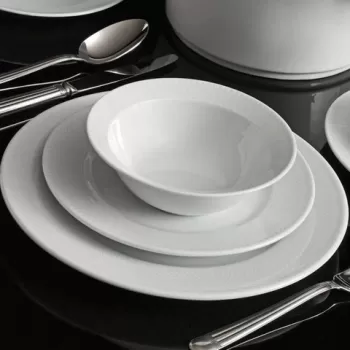 Serviciu de masa, 24 piese, Kutahya Porselen, ZUM24Y200, portelan, alb imagine