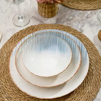 Serviciu de masa, Gural Porselen, 387GRP1352, 100% PORCELAN / , Placa de serviciu: 25 x 25 x 2 cm (6 bucati), Multicolor imagine