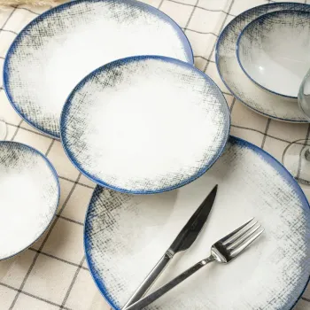 Serviciu de masa, Gural Porselen, 387GRP1356, 100% PORCELAN / , Placa de serviciu: 25 x 25 x 2 cm (6 bucati), Multicolor imagine