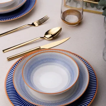 Serviciu de masa, Gural Porselen, 387GRP1359, 100% PORCELAN / , Placa de serviciu: 25 x 25 x 2 cm (6 bucati), Multicolor imagine