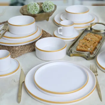 Serviciu de masa, Hermia, 275KRM2510, Antibacterian, Alb mat imagine