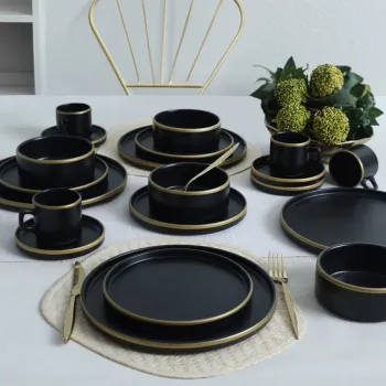 Serviciu de masa, Hermia, 275KRM2511, Antibacterian, Negru mat imagine